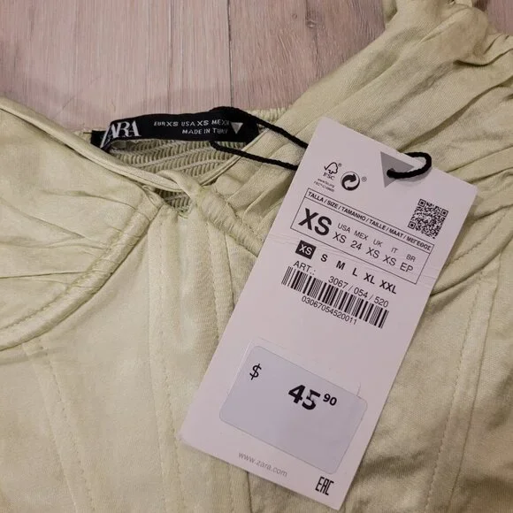 NWT ZARA | Corset Bustier Crop Tank Top | Sz. XS - Picture 3 of 4